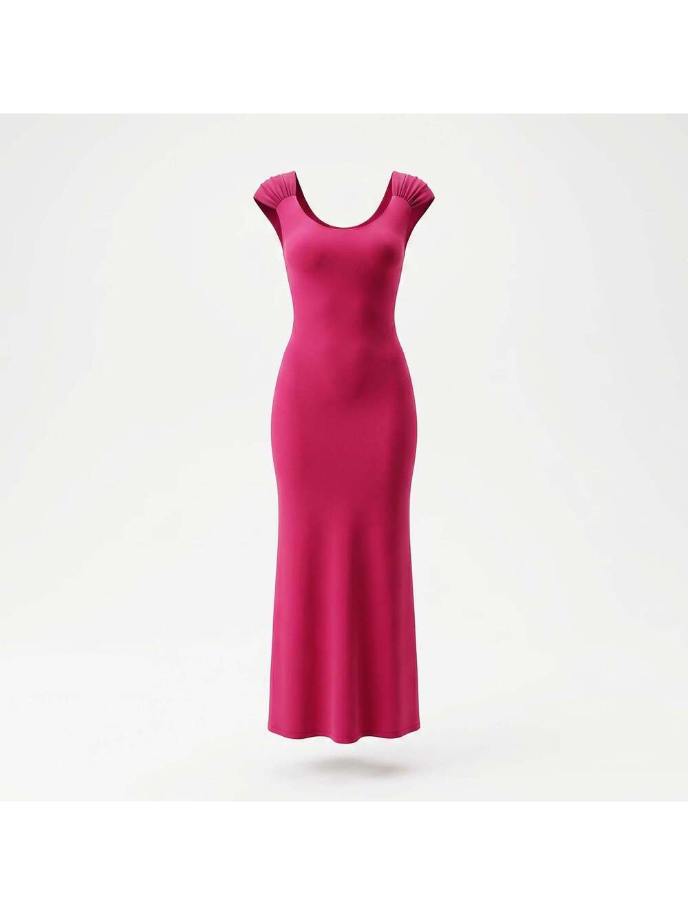 Badgley Mischka Hot Pink Fuchsia Maxi Gown — NWT